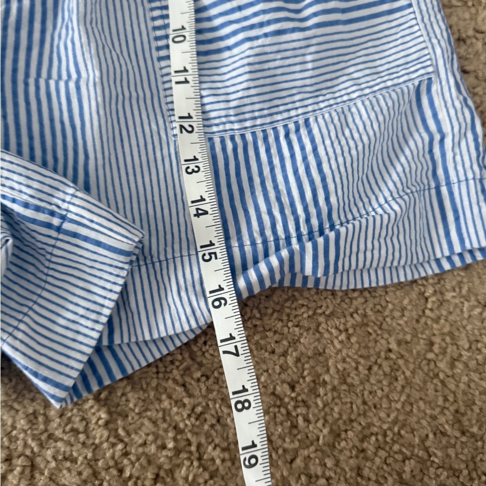 LOFT High Waist Blue Shorts Nautical Style - Picture 4 of 6